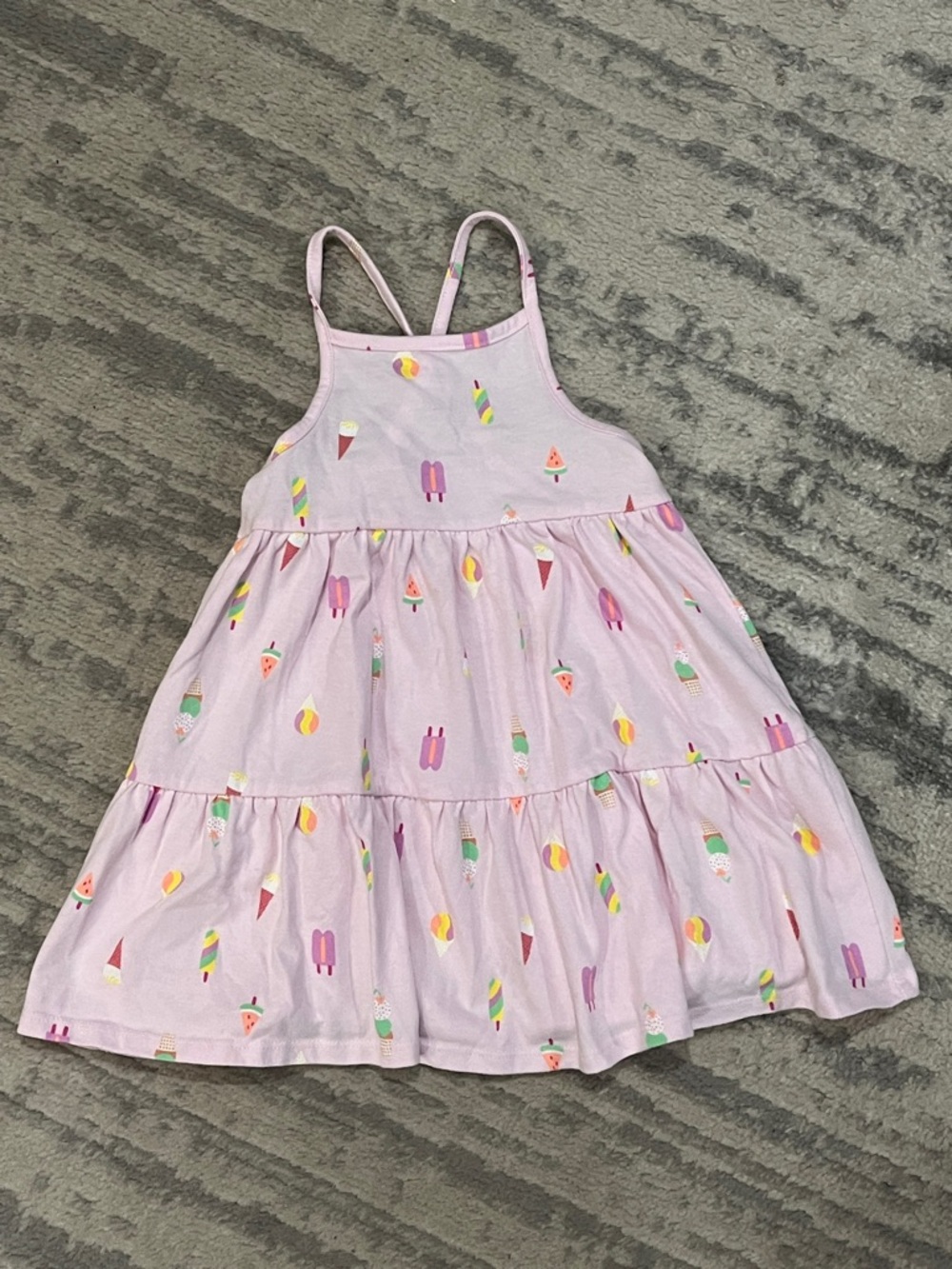 Cat & Jack Light Pink Ice Cream Print Tiered Sundress